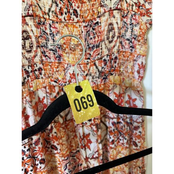 Soft Surroundings Womens Dress Medium Orange Floral Aline Maxi - Picture 13 of 13